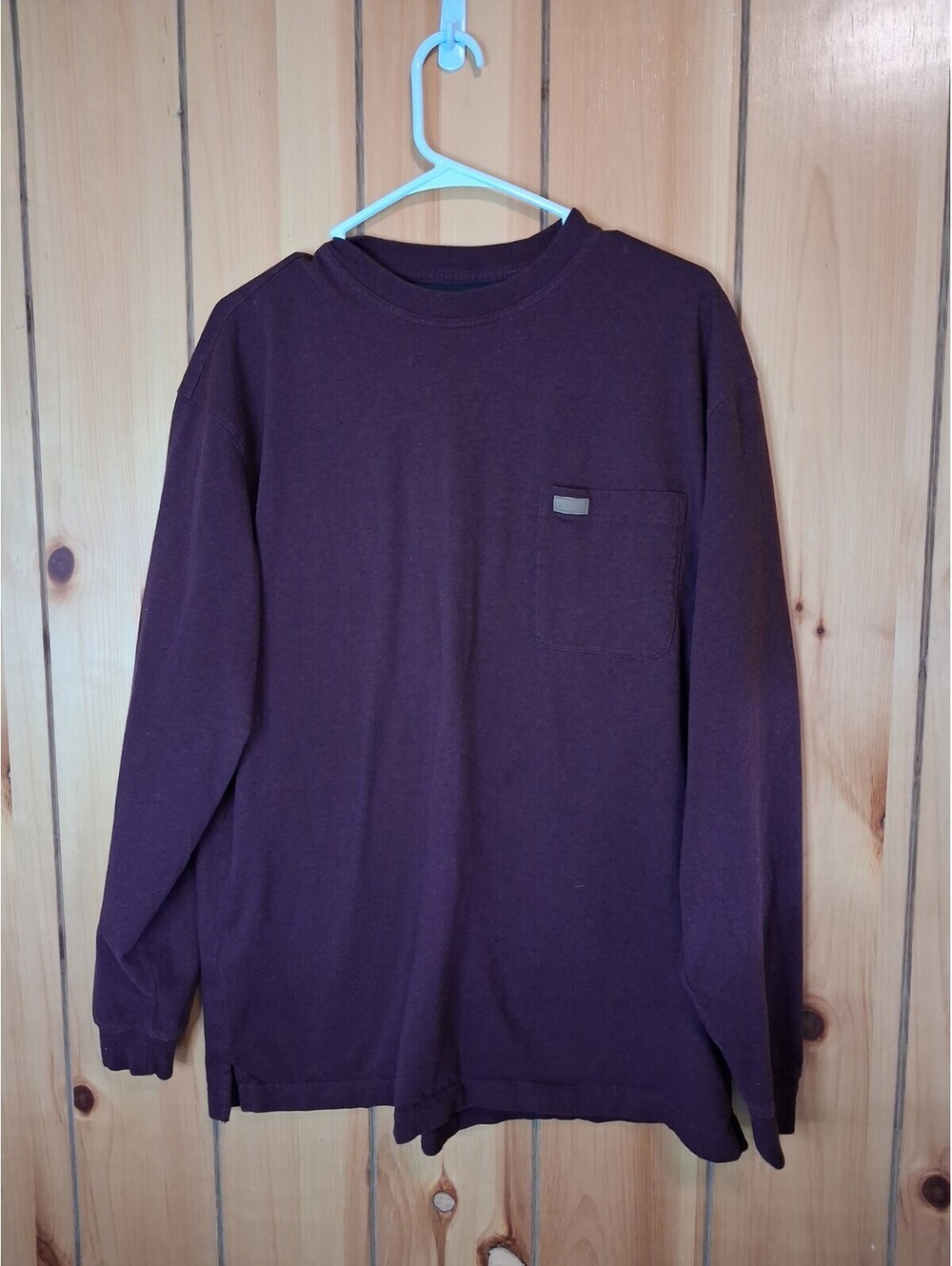 Pendleton Long Sleeve Pocket T-Shirt Men’s L Maroon Crew Neck Tee